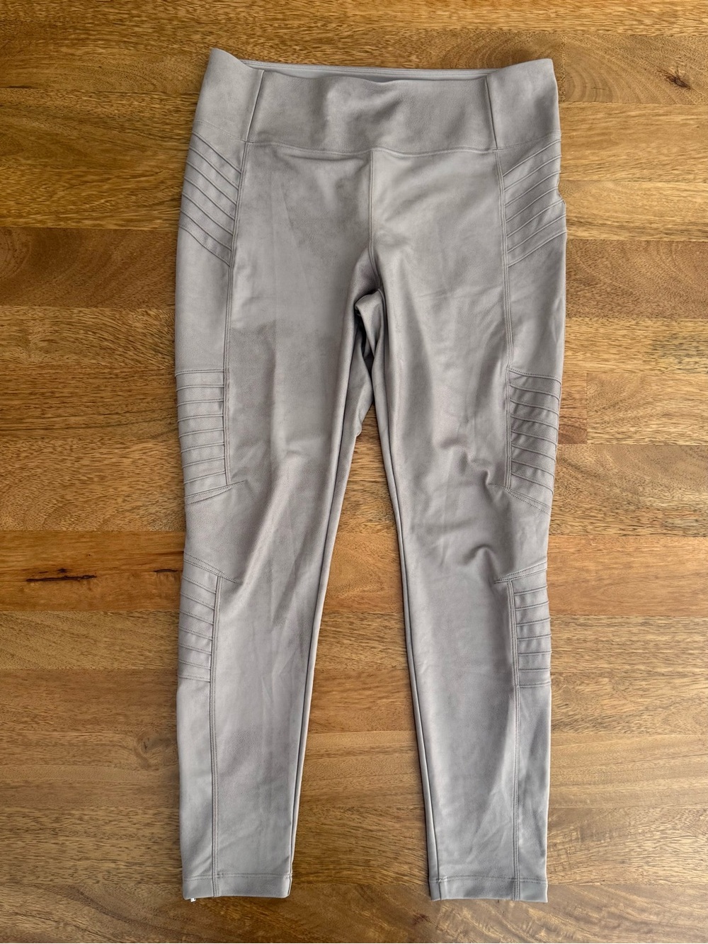 Athleta Delancey Gleam Moto Tight Faux Suede Look - Size Large